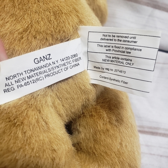 Ganz Wee Bear Village Quacks Teddy Bear In Duck Costume 10" Plush Stuffed Animal - Picture 8 of 9